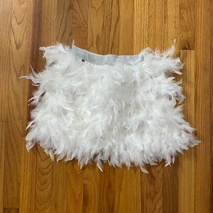 Feather white skirt